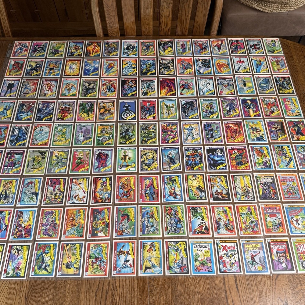 1990 Marvel Universe Series 1 Complete 162 Card Base Set + 2 Holos Spider-Man